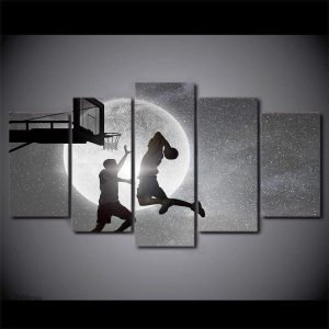 Art mural de basketball pour une décoration dynamique et moderne