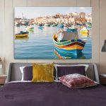 Art mural de bateaux sur l'île de Malte, ambiance maritime