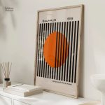 Tableau moderne noir et orange, style Bauhaus 1919