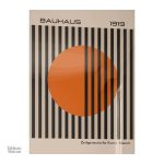 Décoration murale Bauhaus 1919, design noir et orange