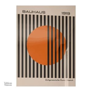 Décoration murale Bauhaus 1919, design noir et orange