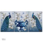 Œuvre d'art représentant la beauté des paons en tableau