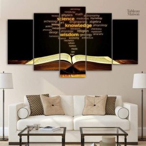 Tableau de Bible ouverte en décoration murale