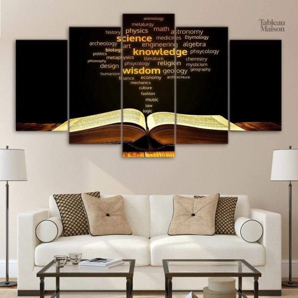 Tableau de Bible ouverte en décoration murale