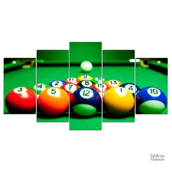 Tableau sur le thème du billard avec design américain