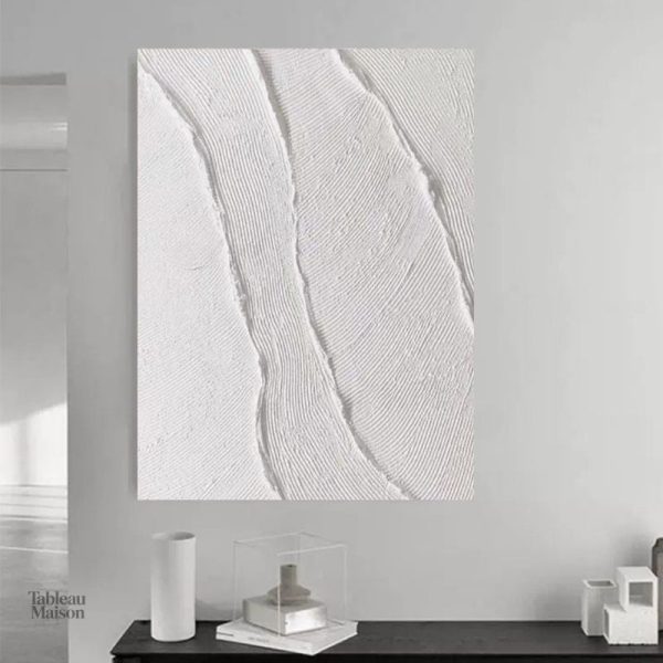 Accessoire mural blanc au design minimaliste