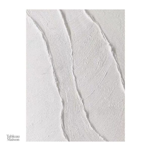Élément décoratif blanc avec effet texturé