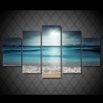 Oeuvre marine avec des teintes de bleu apaisantes