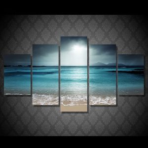 Oeuvre marine avec des teintes de bleu apaisantes
