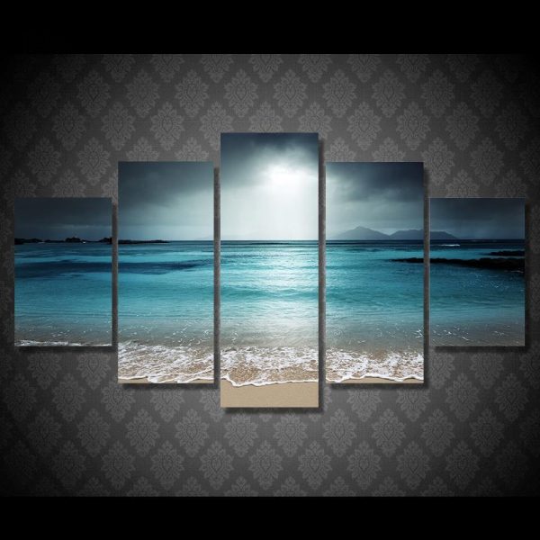 Oeuvre marine avec des teintes de bleu apaisantes