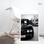 Tableau BMW M3 en noir et blanc
