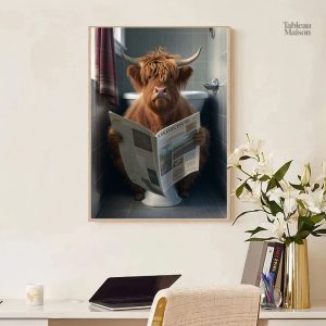 Art mural humoristique pour toilettes