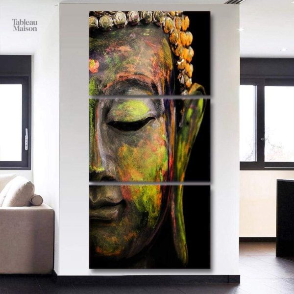 Tableau Bouddha en 3 parties décoratif