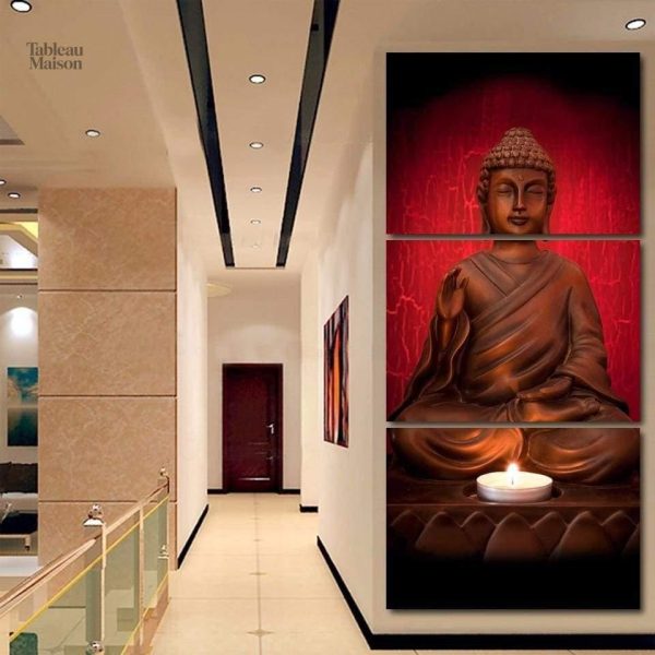 Art mural Bouddha, ambiance zen et sérénité