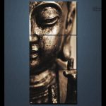 Art mural Bouddha en acier, symbole de paix et sérénité
