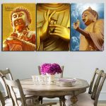 Art mural Bouddha doré pour une ambiance zen