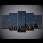Art mural Bouddha sous un ciel étoilé mystique