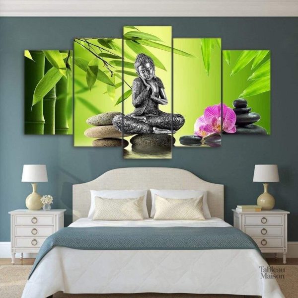 Tableau Bouddha enfant décoratif en couleur