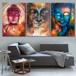 Tableau représentant Bouddha en méditation spirituelle