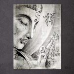 Art mural Bouddha, symbole de paix et de sagesse humaine