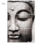 Art mural Bouddha en nuances de gris pour votre intérieur