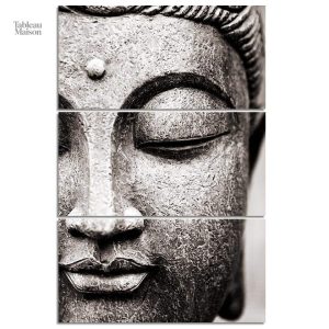 Art mural Bouddha en nuances de gris pour votre intérieur