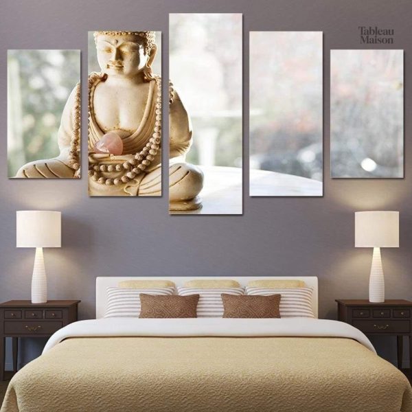 Tableau Bouddha en ivoire décoratif