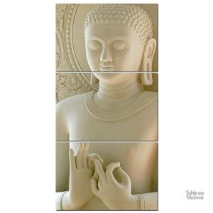 Art mural Bouddha en marbre pour la méditation et la sérénité
