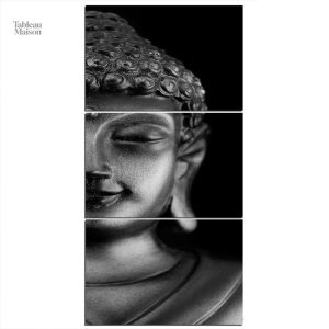 Art mural Bouddha métallique avec design élégant et apaisant