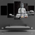 Art mural Bouddha monochrome élégant