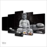Tableau zen Bouddha en teintes sombres