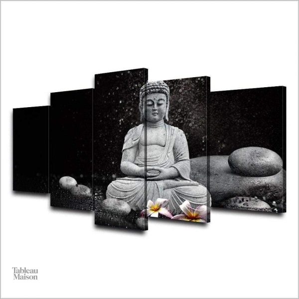 Tableau zen Bouddha en teintes sombres