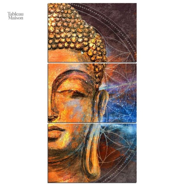 Ocre Bouddha, tableau artistique pour ambiance zen