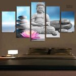 Tableau artistique représentant le Bouddha méditatif
