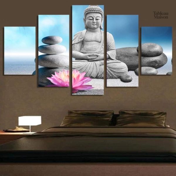 Tableau artistique représentant le Bouddha méditatif
