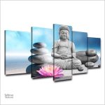 Œuvre inspirante avec l'image du Bouddha apaisant