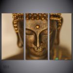 Art mural spirituel Bouddha veille