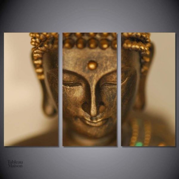 Art mural spirituel Bouddha veille