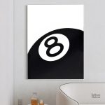 Tableau moderne Boule Noire du Billard