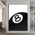 Tableau contemporain sur le thème du billard