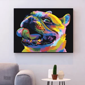 Tableau bouledogue en style pop art