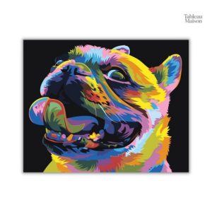 Illustration pop art d'un bouledogue coloré