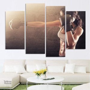 Tableau Boxeuse moderne en décoration murale