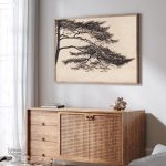 Oeuvre d'art sur toile avec motif d'arbre inspirant