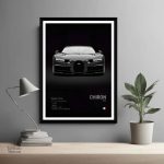 Art mural représentant la Bugatti Chiron, design dynamique