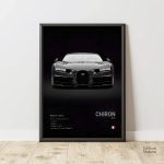 Tableau artistique sur la célèbre voiture Bugatti Chiron