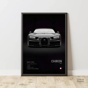 Tableau artistique sur la célèbre voiture Bugatti Chiron
