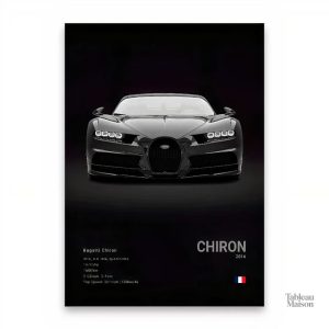 Décor mural inspiré par la Bugatti Chiron, style contemporain