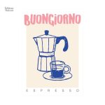 Œuvre contemporaine inspirée du café