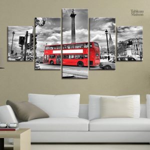Tableau représentant un bus londonien emblématique